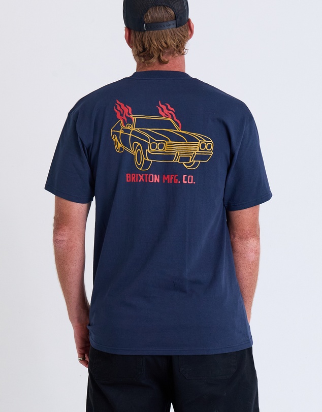 Brixton - Flaming Wheels Short Sleeve Tee