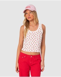 EDIKTED - Berry Cool Printed Tank Top