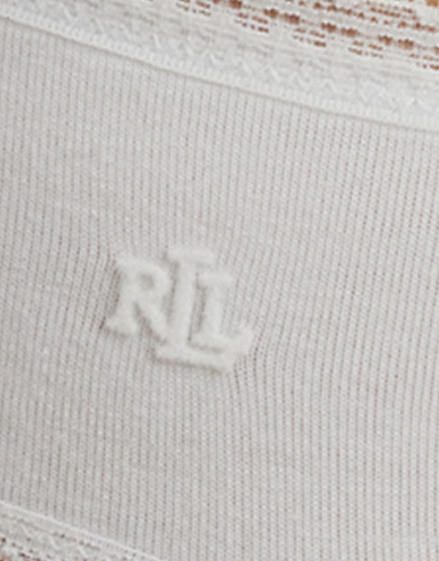 Lauren by Ralph Lauren - Cotton & Lace French Cut Bikini Brief