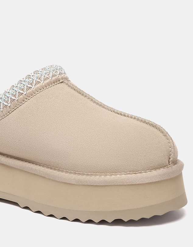 EVERAU - Australian Shepherd Ugg Tay Platform Cow Suede Upper House Shoes