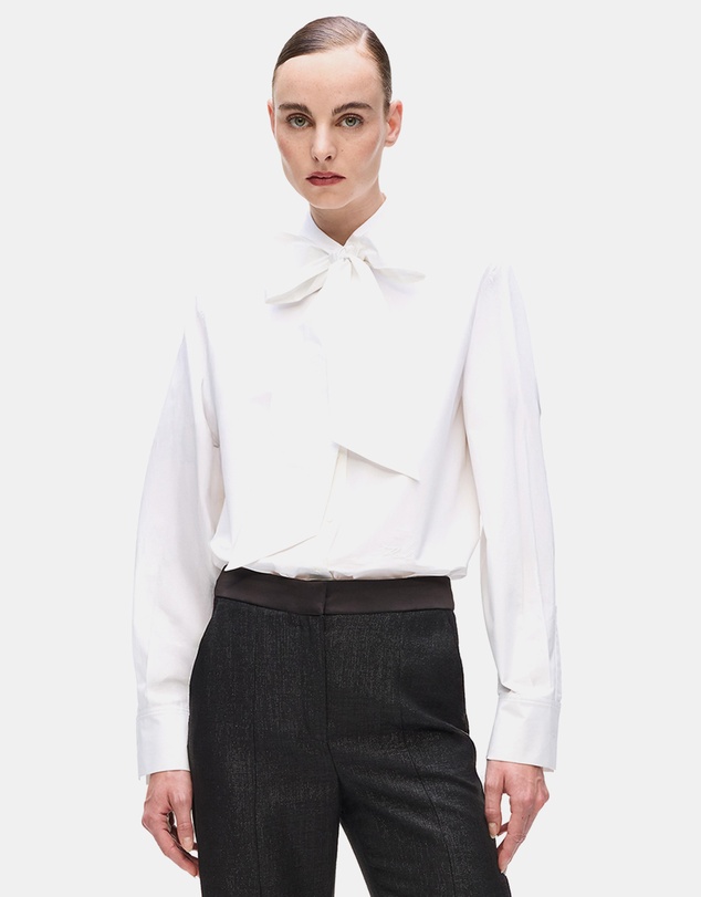Karl Lagerfeld - Retro Poplin Bow Blouse