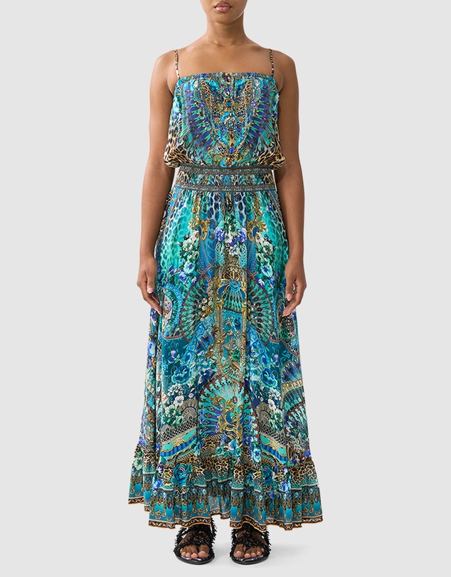 Camilla - Shirred Waist Long Dress