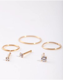 Lovisa - Gold Cubic Zirconia Nose Ring 6-Pack