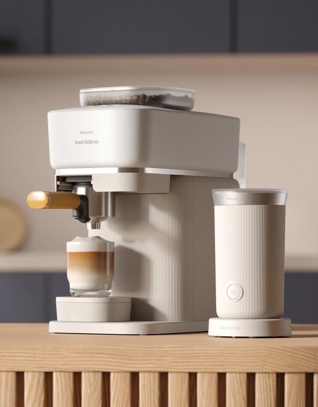 Philips - Baristina Milk Frother Cloud White