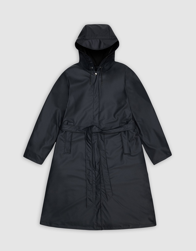 RAINS - A-Line Longer Women's Jacket Black