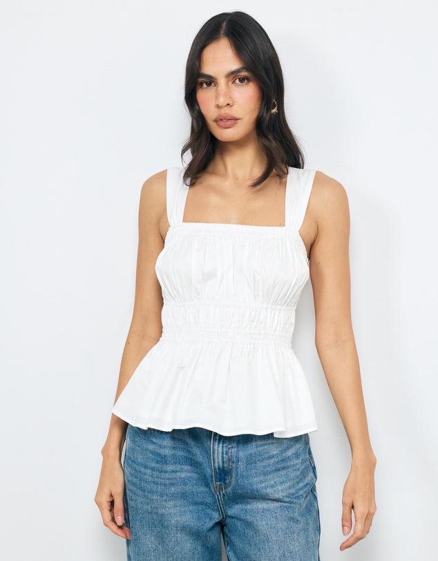 AERE - Tessa Cinched Waist Top