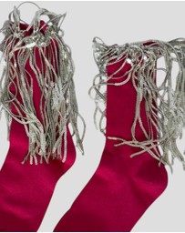 High Heel Jungle - Bowie Cotton Socks With Glitter Fringe