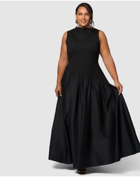 Sunday In The City - Steel Rose Maxi Dress