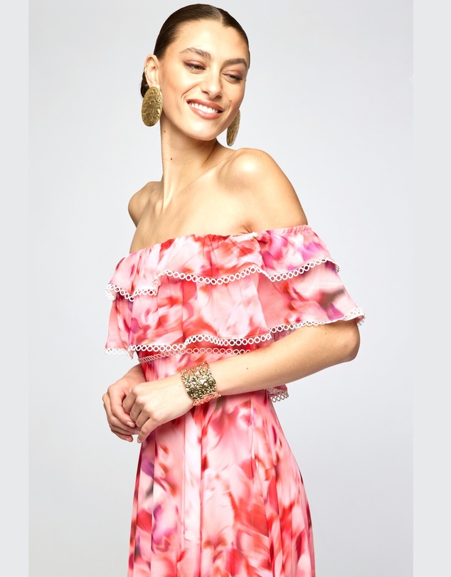 Honey and Beau - Montana Off Shoulder Midi