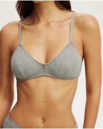 Cotton On Body - Cotton Pointelle Triangle Padded Bralette