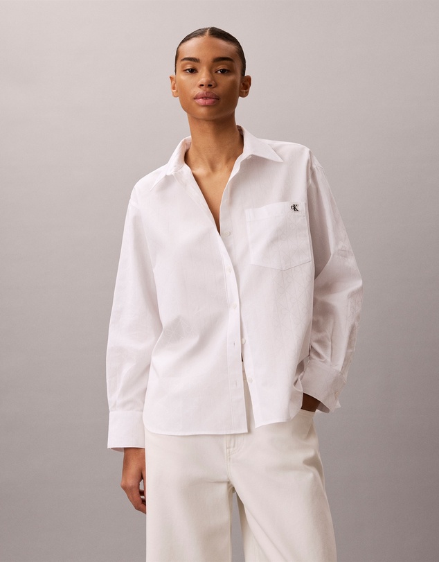 Calvin Klein Jeans - Cotton Poplin Jacquard Relaxed Shirt