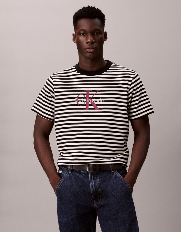 Calvin Klein Jeans - Monogram Logo Stripe Relaxed T-Shirt