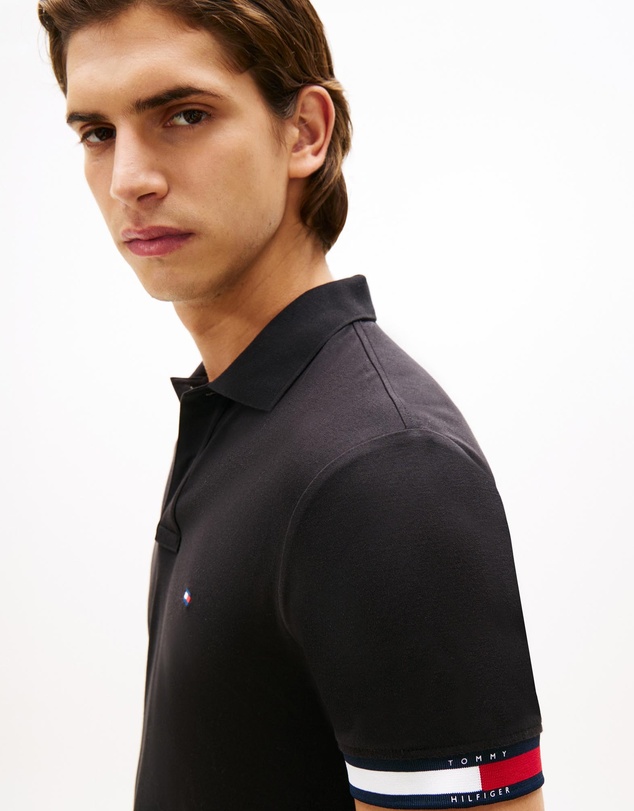 Tommy Hilfiger - Slim Fit Interlock Knit Tipped Polo Shirt