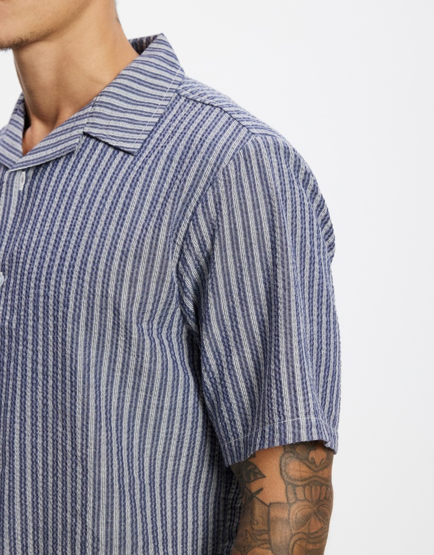 Thrills - Gardens Stripe Bowling Shirt
