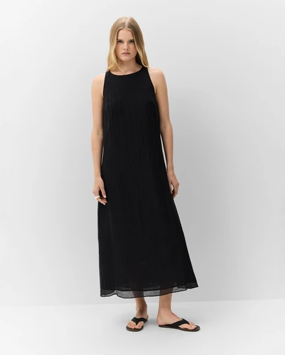UNISON - Crinkle Sleeveless Maxi Dress