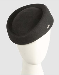 Max Alexander - Felt Black Pillbox Hat