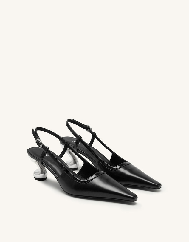 JW PEI - Hannah Sculptural Heel T-Strap Slingback Pumps