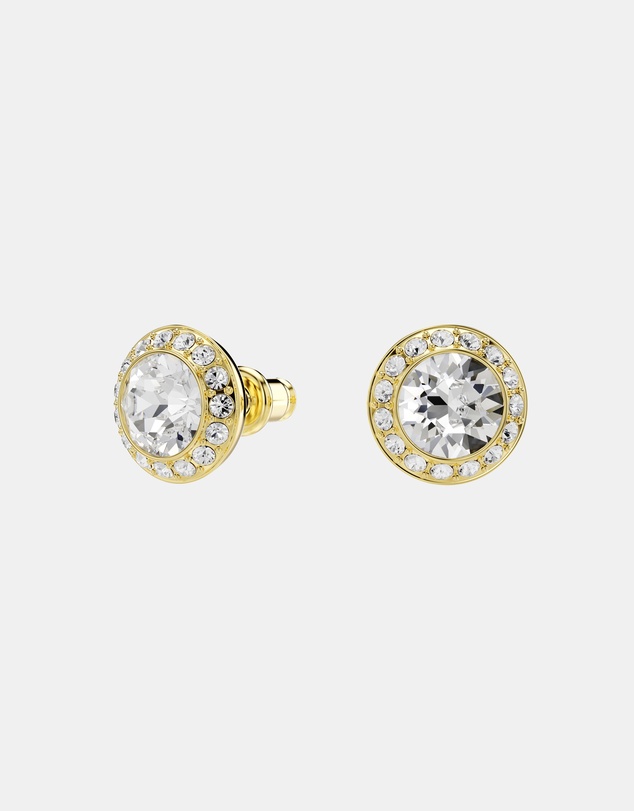 Swarovski - Una Angelic Set, Set 3, Round Cut, White, Gold-tone Plated