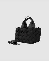 Chuchka - Woven Neoprene Mini Tote - Large Weave Black