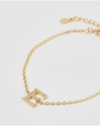 Izoa - Crystal Letter E Bracelet
