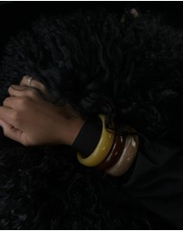 HOUSE OF SLANI - Stackable Honey Yellow Aura Resin Bangle