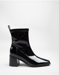 RAID - Allona Block heeled ankle boots in black