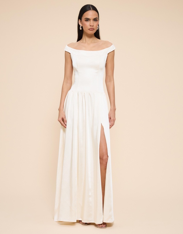 CHANCERY - Dion Drop Waist Off Shoulder Maxi Dress