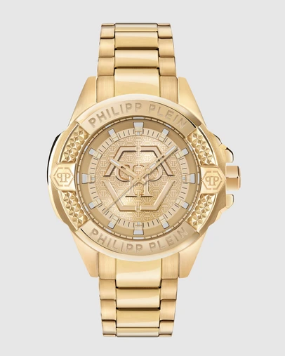 Philipp Plein - Philipp Plein Majesty 45mm Gold-Tone Dial Gold-Tone Stainless Steel Bracelet Watch