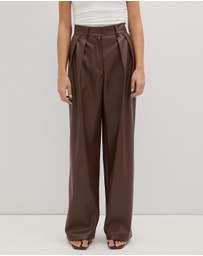 Dazie - Game Changer Pleated PU Pants