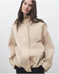 M.N.G - Cotton Jacket With Corduroy Collar
