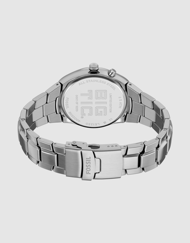 Fossil - Archival Big Tic Silver Tone Analogue-Digital Watch