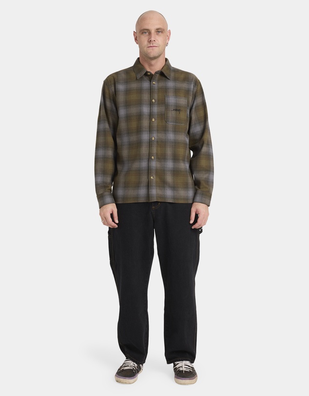 Billabong - Mens Script Long Sleeve Flannel Shirt