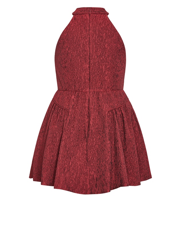 City Chic - Halter Jacquard Mini Dress