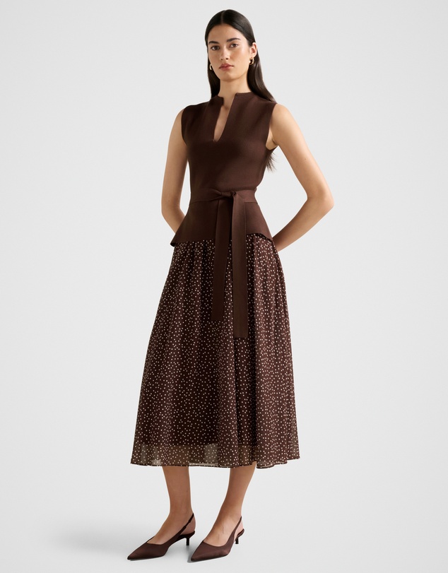 Forever New - Catherine Woven Mix Knitted Dress