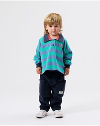 Goldie + Ace - Rugby Stripe Terry Sweat Top - Babies-Kids