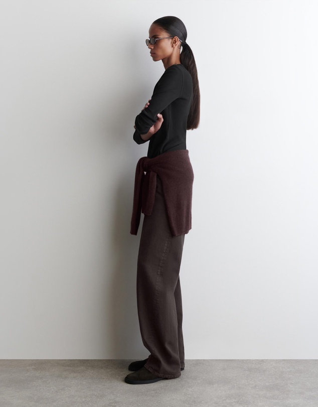 COS - Ribbed Jersey Long-Sleeved Top