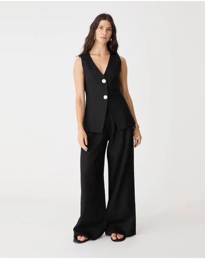 Forcast - Ami V-Neck Linen Vest