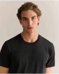 Trenery - Organically Grown Cotton Crew T-shirt in Black