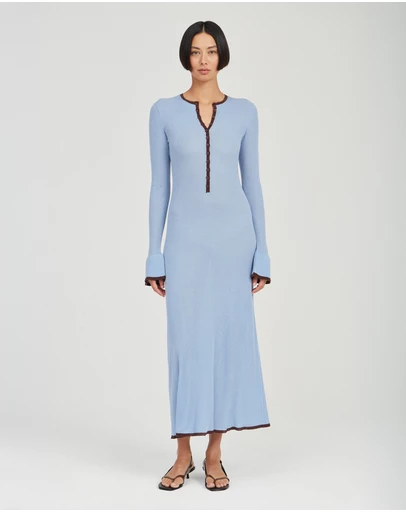 Third Form - Bound Knit Ls Dress