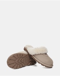 EVERAU - Australian Shepherd Ugg Waffle Slipper Sheepskin Upper House Shoes
