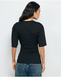 AERE - Mara Gathered Waist Top