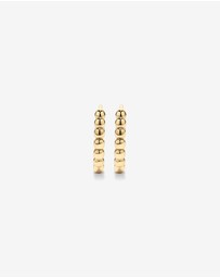 Michael Hill - 13.5mm Large Beaded Huggie Earrings in 10kt Yellow Gold
