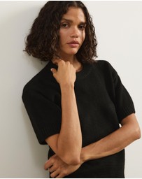 Atmos&Here - Ayla Knitted Boxy T-Shirt