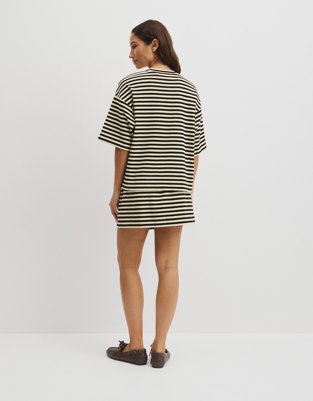 Country Road - Australian Cotton Blend Stripe Boxy T-shirt