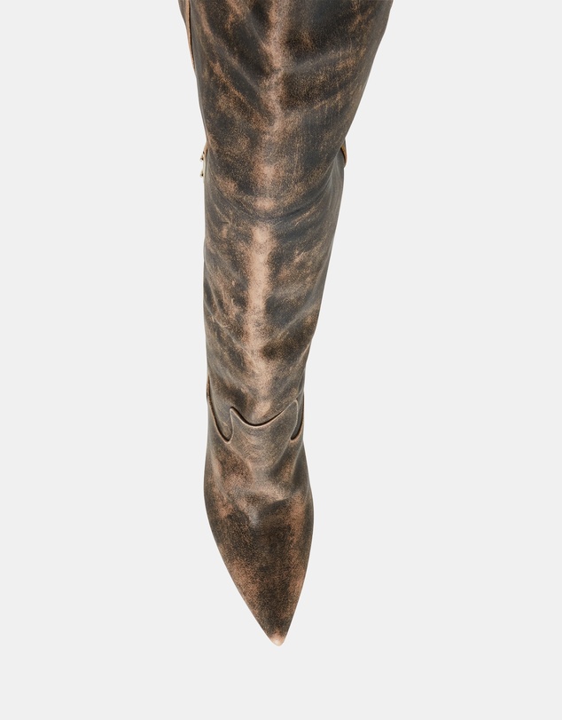 Steve Madden - Baddie Brown Distressed Boots
