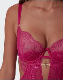 Bras N Things - Vamp Be Mine Bodysuit - Dark Pink