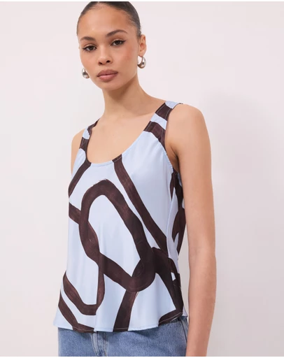 Calli - Chloe Abstract Print Cami Top