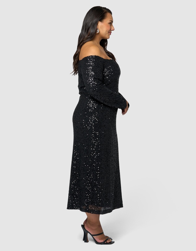 Pink Dusk by Curve Project - Spellbinding Sequin Midi Dress