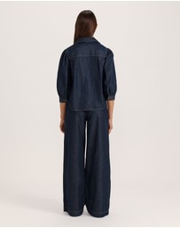 SABA - Bridie Puff Sleeve Denim Shirt