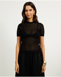 Minima Esenciales - Nixi Semi Sheer Knitted Top